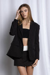 Oversized Blazer With Open Back Detail
