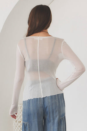 Long Sleeve Sheer Top