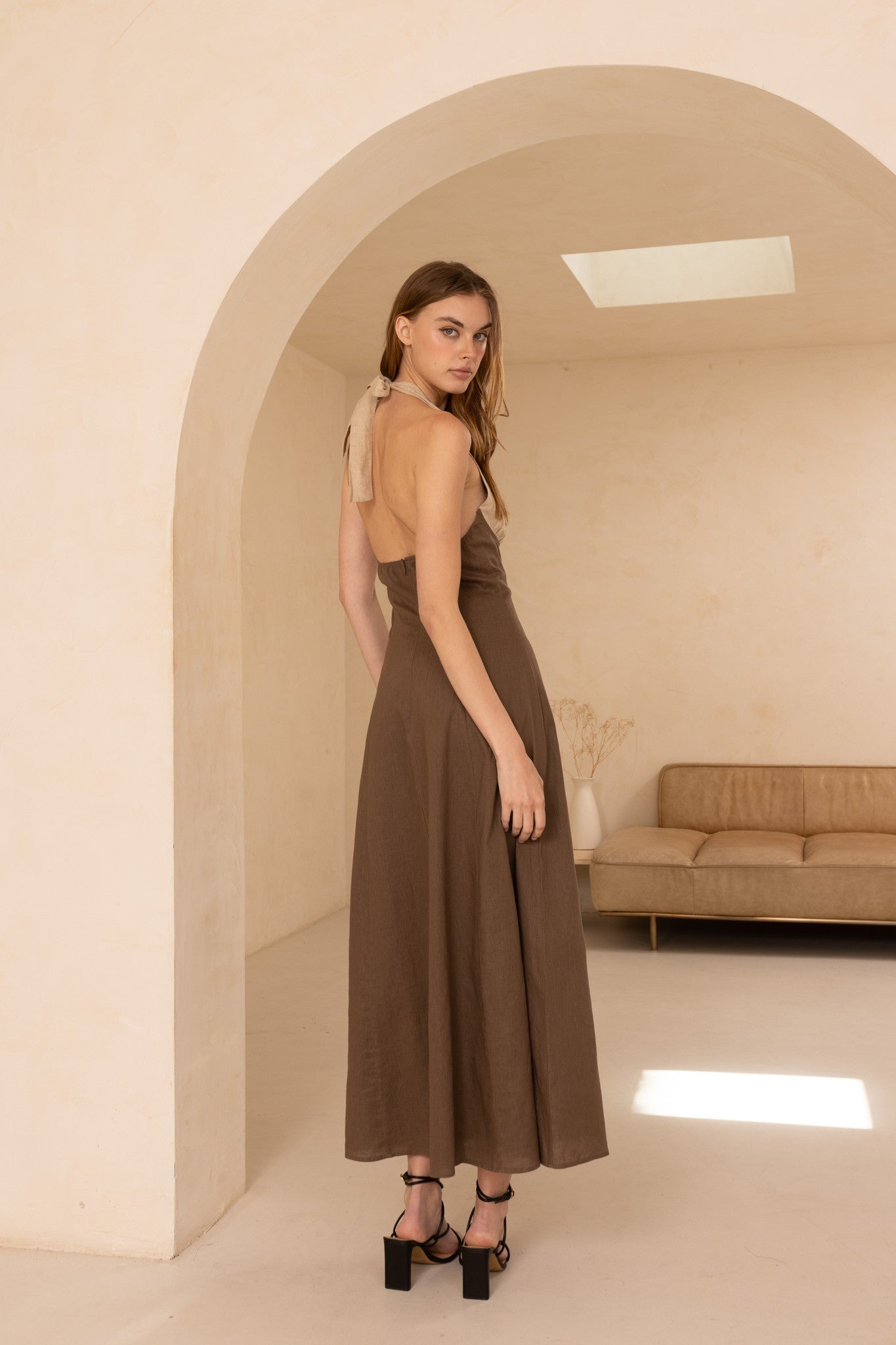 Halter Two tone Dress