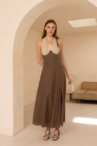 Halter Two tone Dress