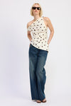 Asymmetrical Off Shoulder Tunic Top