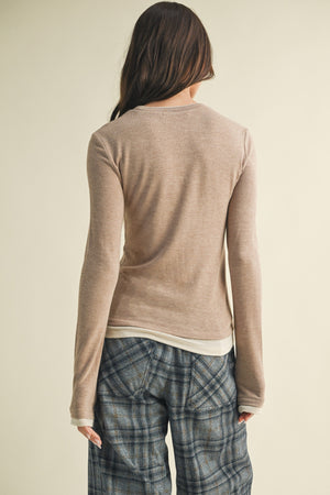 Crew Neck Layering Top
