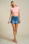 Denim Cargo Skort