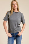 Contrast Trim Knit Tee