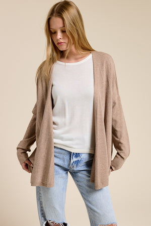 Cashmere Blend Cozy Drape Cardigan