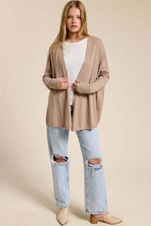 Cashmere Blend Cozy Drape Cardigan