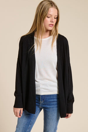 Cashmere Blend Cozy Drape Cardigan