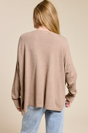 Cashmere Blend Cozy Drape Cardigan