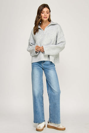 Polo Collar Soft Sweater