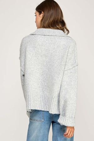 Polo Collar Soft Sweater