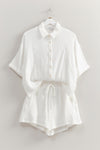 Relaxed Shirt And Flowy Shorts Set