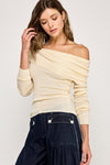 Crossover Off Shoulder Sweater