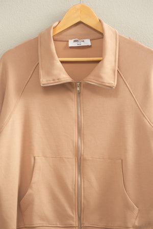 Scuba High Neck Long Sleeve Zippered Jacket