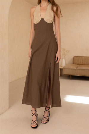 Halter Two tone Dress