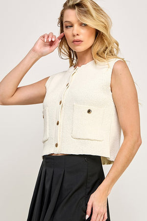 Classic Button Down Sweater Waistcoat