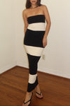 Stripe Knit Maxi Bodycon Dress
