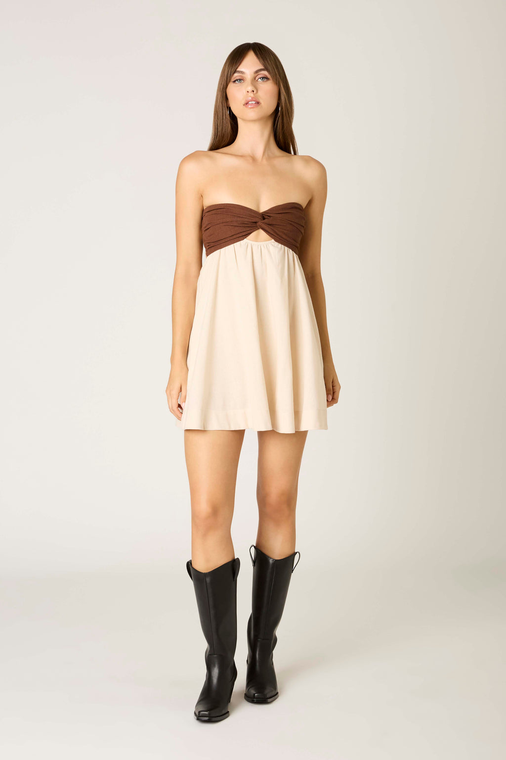 Two Toned Cocoa Dress