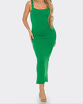 Green Knit Maxi Dress