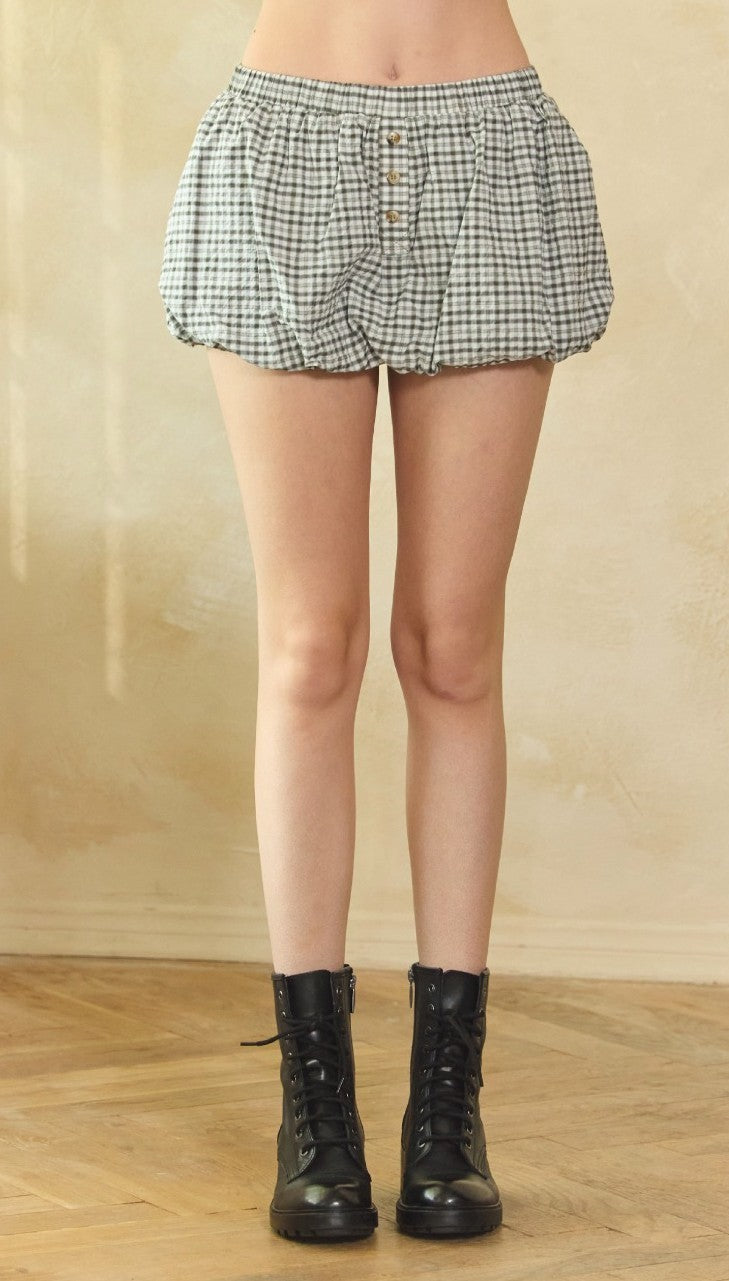 Balloon Plaid skirt