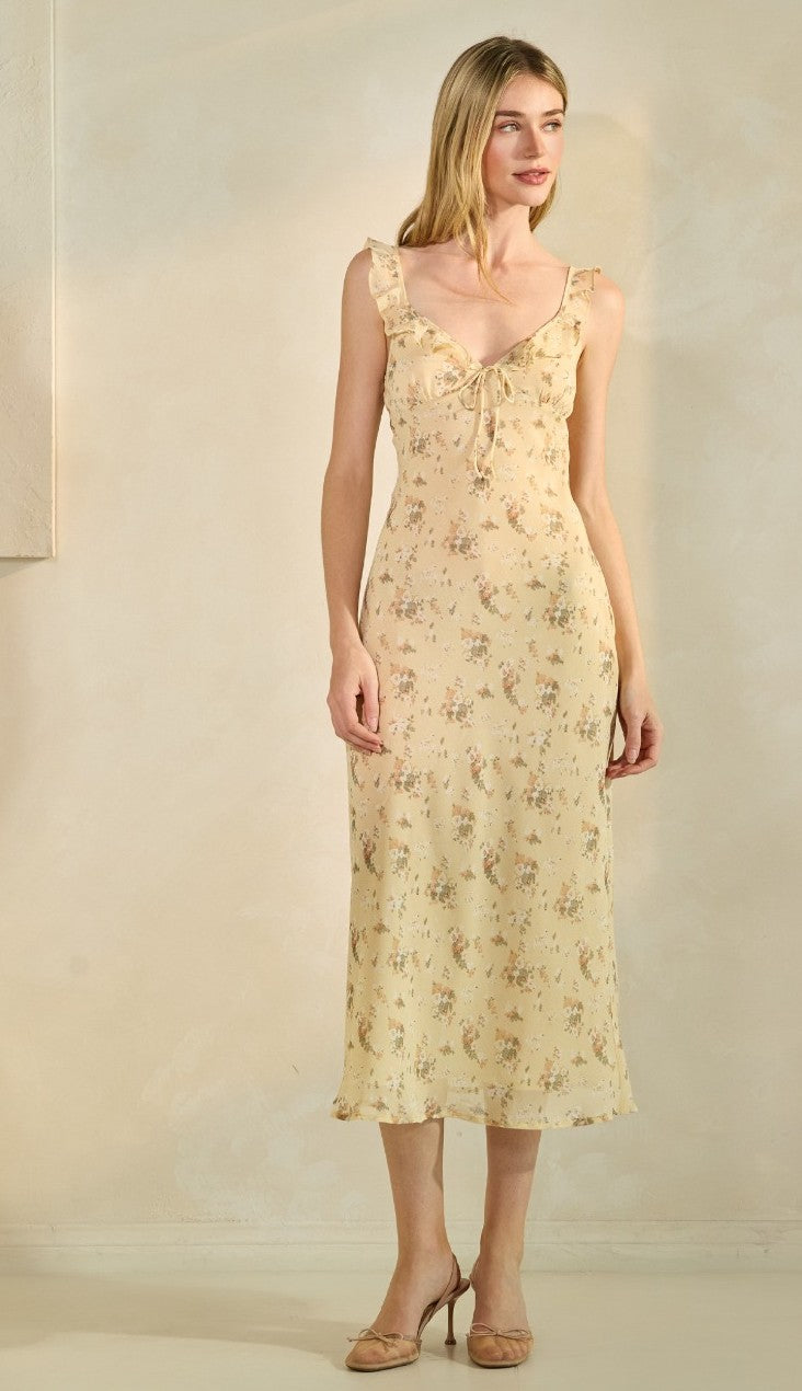 Floral Ruffle Maxi Dress
