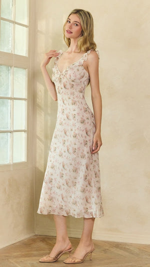 Floral Ruffle Maxi Dress