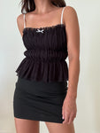 Crinkled Chiffon Bow Detail Cami