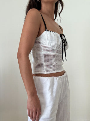 Contrast Ribbon Detail Cami Top