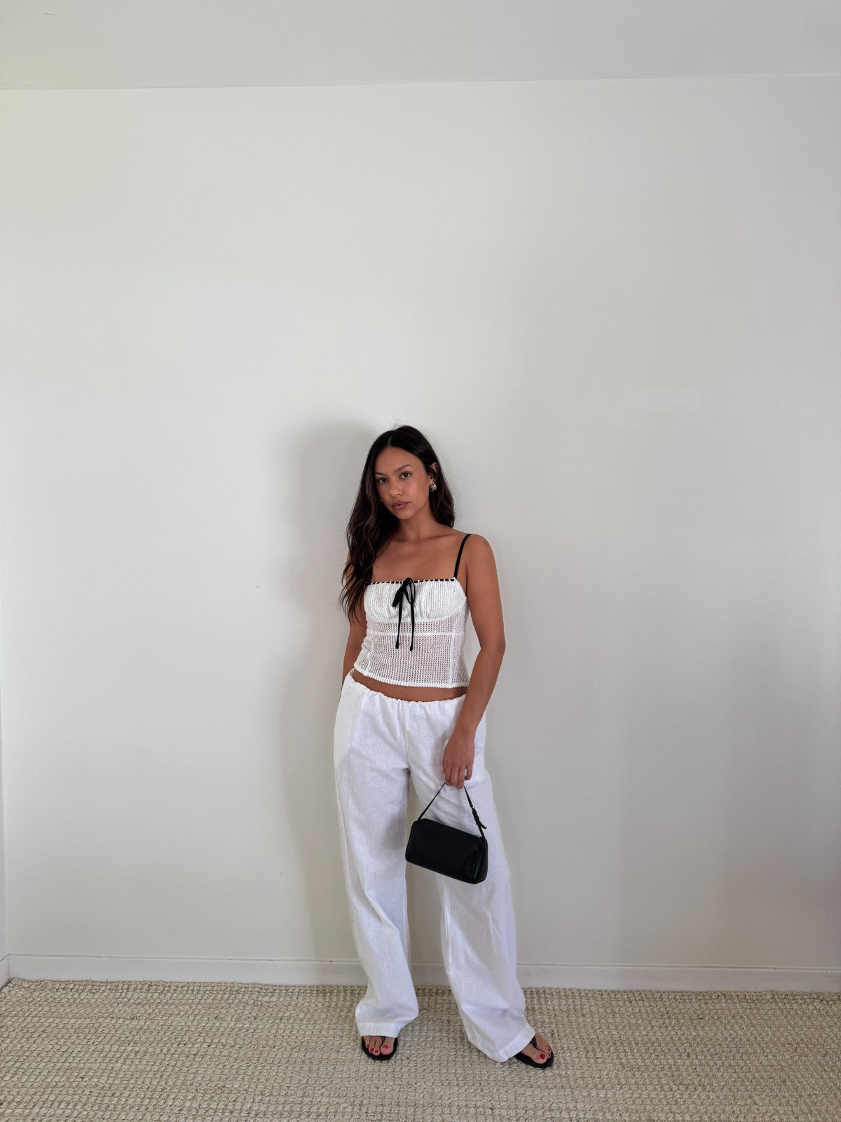 Contrast Ribbon Detail Cami Top