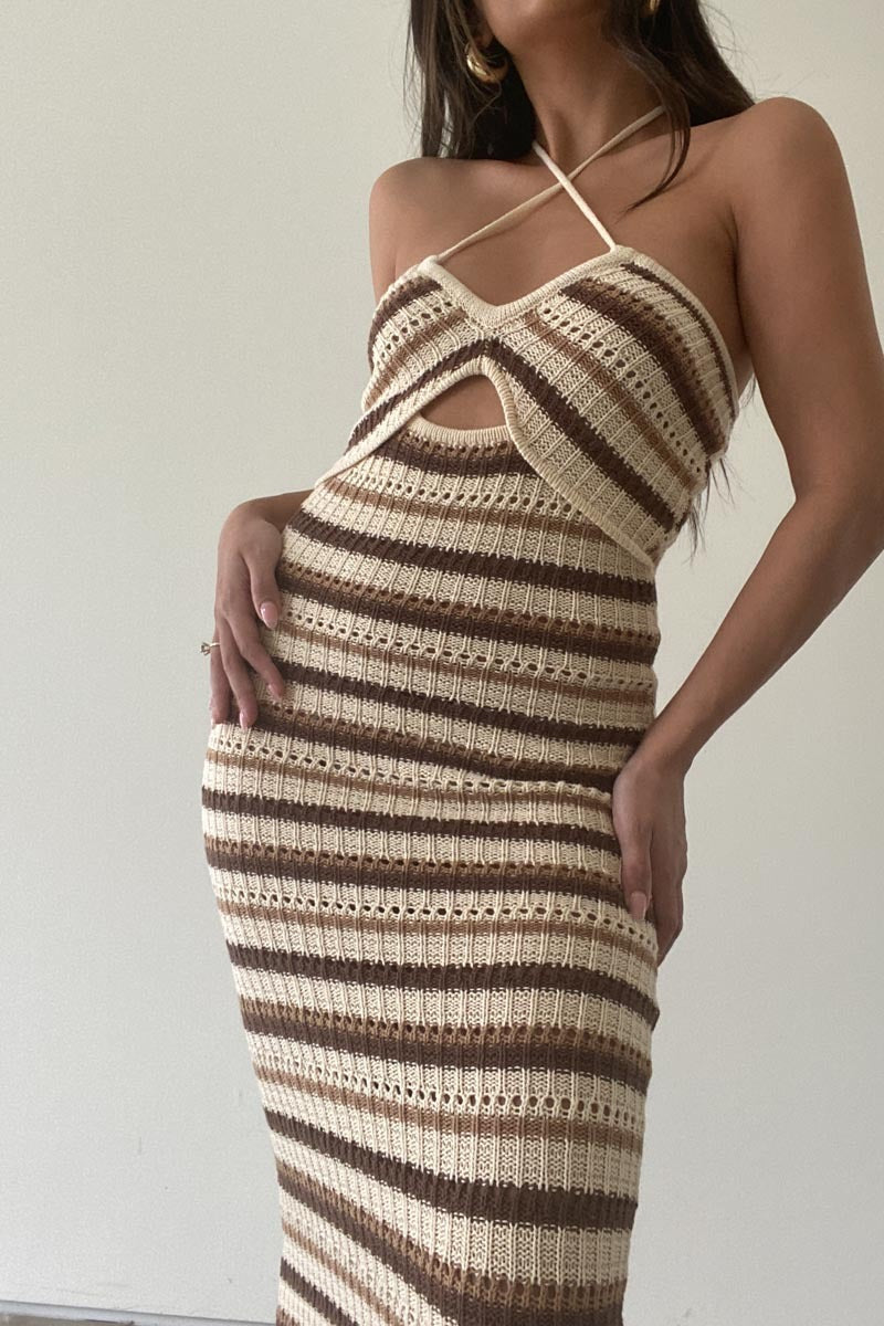 Knit Halter Midi Dress
