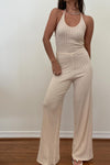 Wide Rib Knitted Jumpsuit