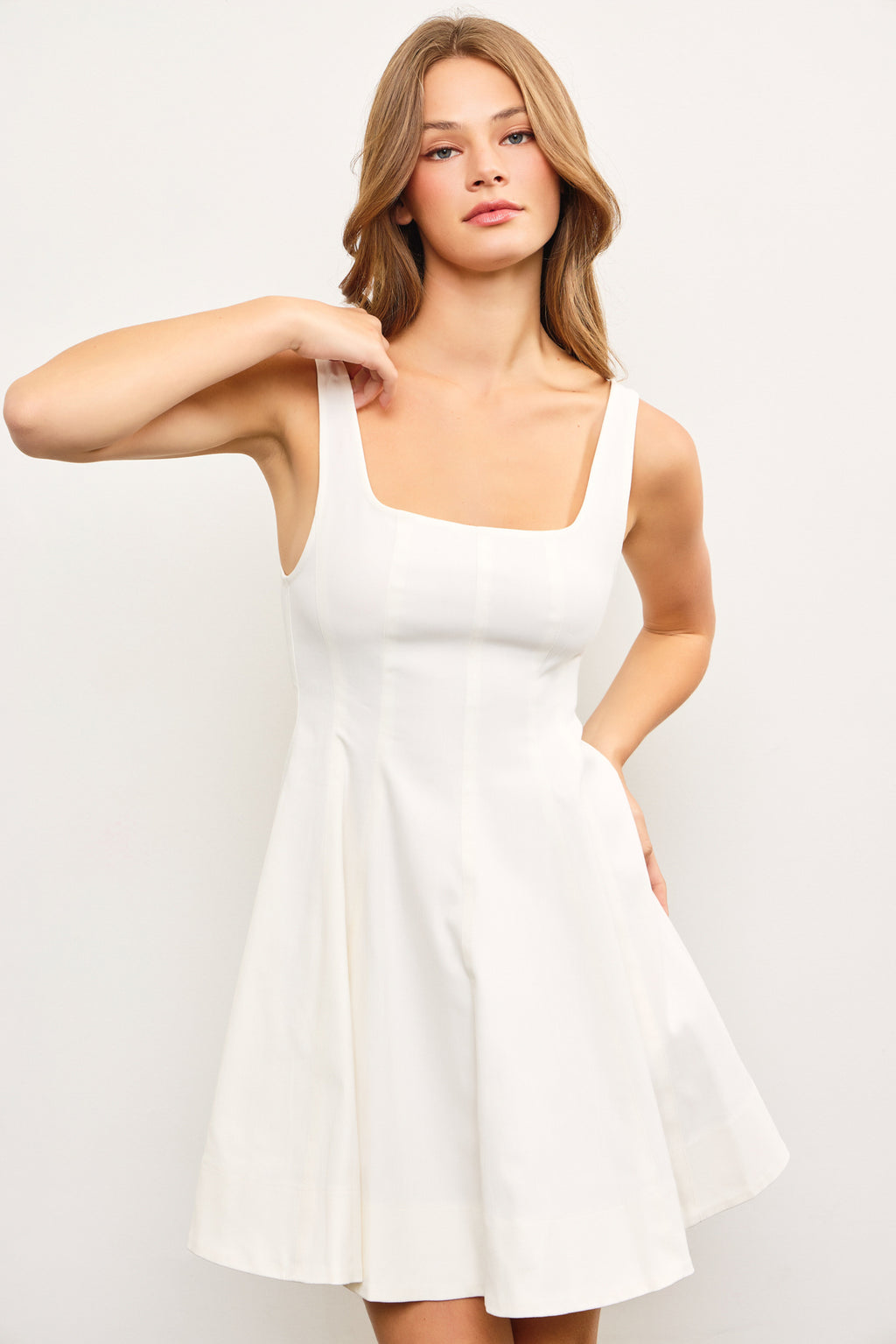 Flare Panel Sleeveless Dress