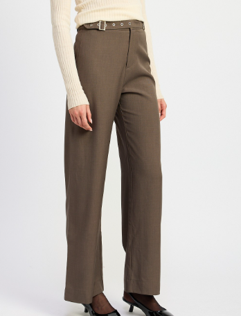 Trouser pants with Adjustable Waist Band Buckle