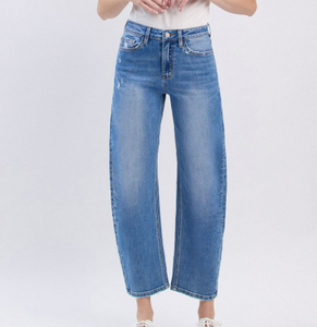 High Rise Barrel Jean