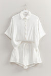 Relaxed Shirt And Flowy Shorts Set