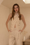 Halter Wrap Front Vest Top