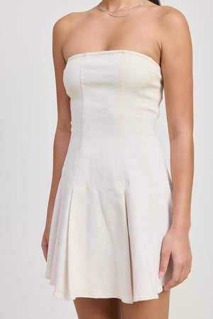 Denim Off White Dress