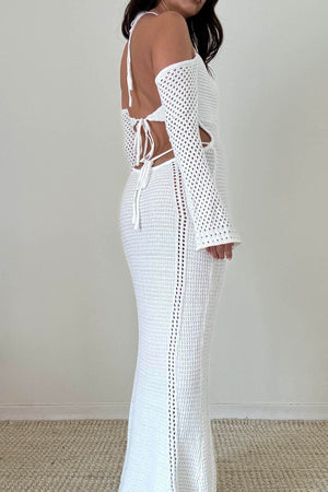 Crochet Halter Maxi Dress